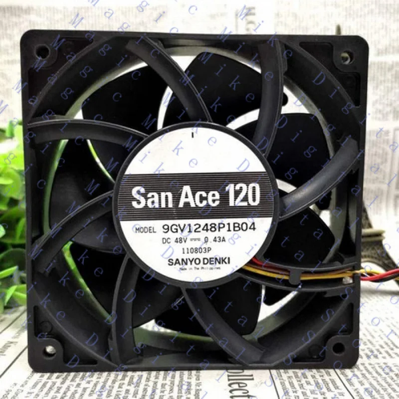 

H One для SANYO новый охлаждающий вентилятор 9GV1248P1B04 San Ace120 48 В 0,43 А