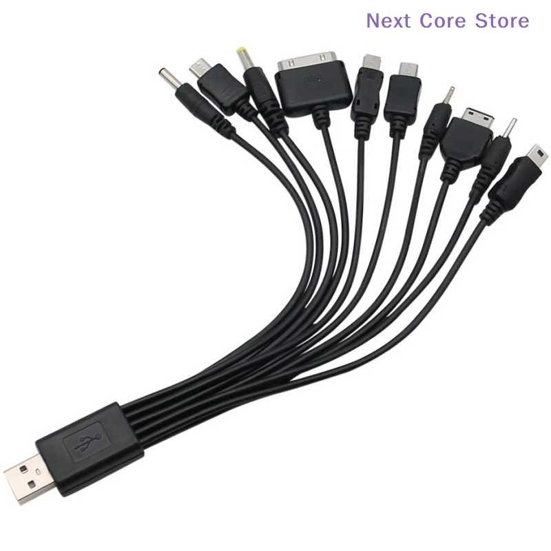 [NC]Multi Pin Cable Charger USB Adapter Cable Data Wire Cord 10 In 1 Multifunction USB Data Transfer Cable Universal[NC]