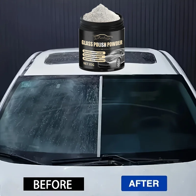 Professional Glass Polishing Powder Car Windshield Scratch Remover RV Mirror Clarity Restorer Auto Care Cleaning Solution view 5