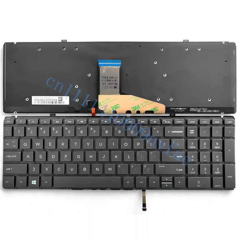 Keyboard Backlit US Replacement for HP Spectre X360 15-CH 15T-CH000 15-DF L30531-DH1 15-CH008CA 15-CH010CA 15-CH011DX 0.3