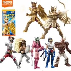 Blokees Saint Seiya Galaxy Version 01 Aiolos Shura Ikki Shun Jabu Marin Zusammengebautes Modellspielzeug Bloks Group Gold Saint Kids Geschenk