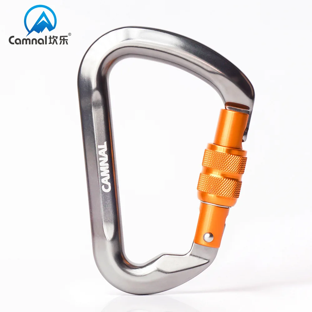 Safety D Type Main Lock, 25kN, Outdoor Climbing Bearing, High-Altitude, Winding, Fire Rescue, Thread Master Lock, P226