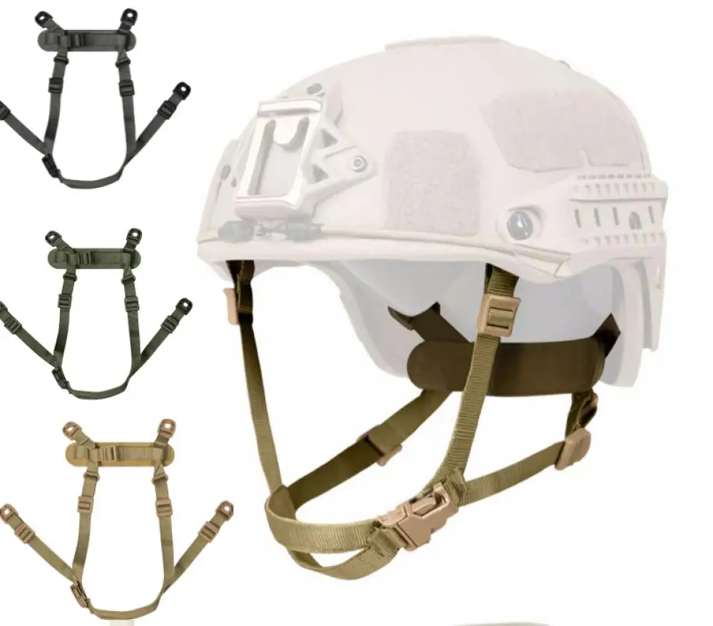 

MICH/ACH AF PASGT/M88 Модификация удержания шлема Подвеска Четырехточечная система Пуленепробиваемый держатель ремня для подбородка шлема