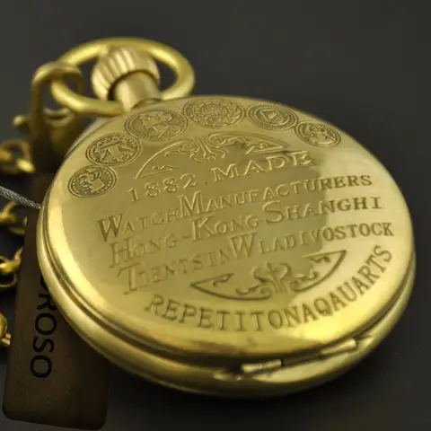 Zegarek kieszonkowy mechaniczny vintage antyczny z lat 80. XIX wieku, łańcuszek z czystej miedzi, luksusowy zegarek na łańcuszku, kolekcjonerski prezent.
