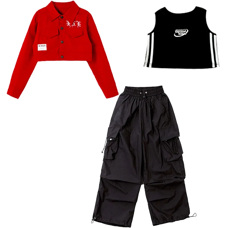 أزياء رقص الهيب هوب الجاز للأطفال ، المسرح النموذجي ، بدلة الفتاة الوسامة ، أزياء عرض الأزياء