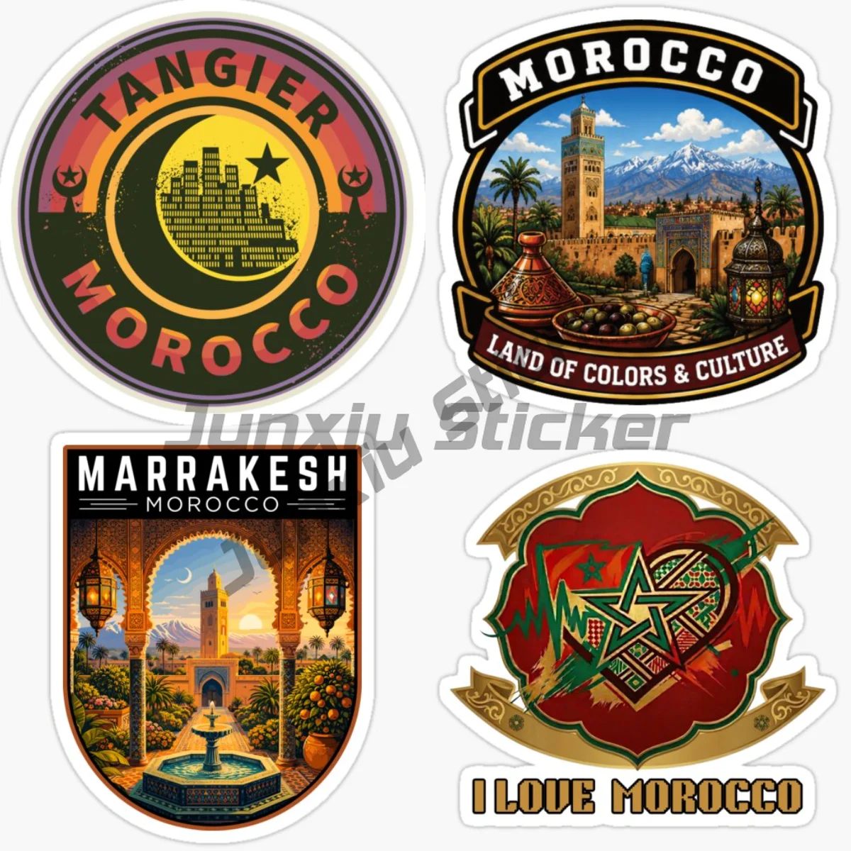 Наклейка на автомобиль MOROCCO Creative Creation с изображением туристических достопримечательностей, крутой стиль, виниловая самоклеящаяся наклейка