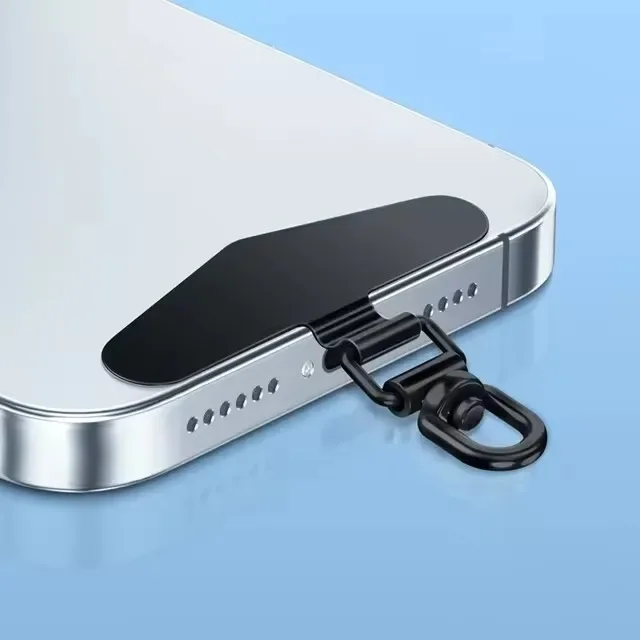 Universele roestvrijstalen mobiele telefoon Lanyard-patchpakking 360 graden draaibaar Afneembaar Anti-verloren metalen ketting Veiligheid Connect-kaart