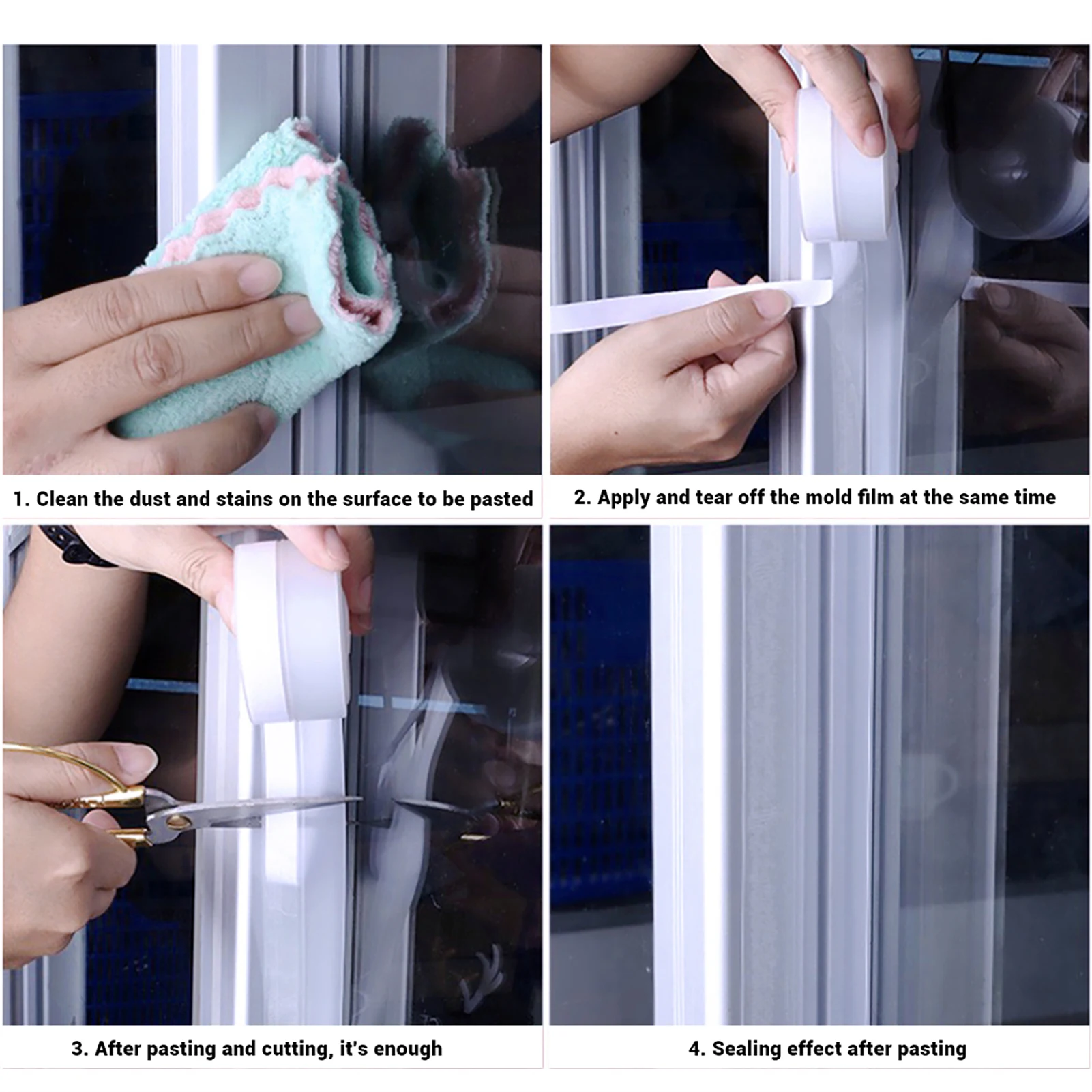 Weather Stripping for Doors and Windows Weatherproof Soundproof Entry Door Seal Tape for Bottom of Door Noise Reduction MIAO