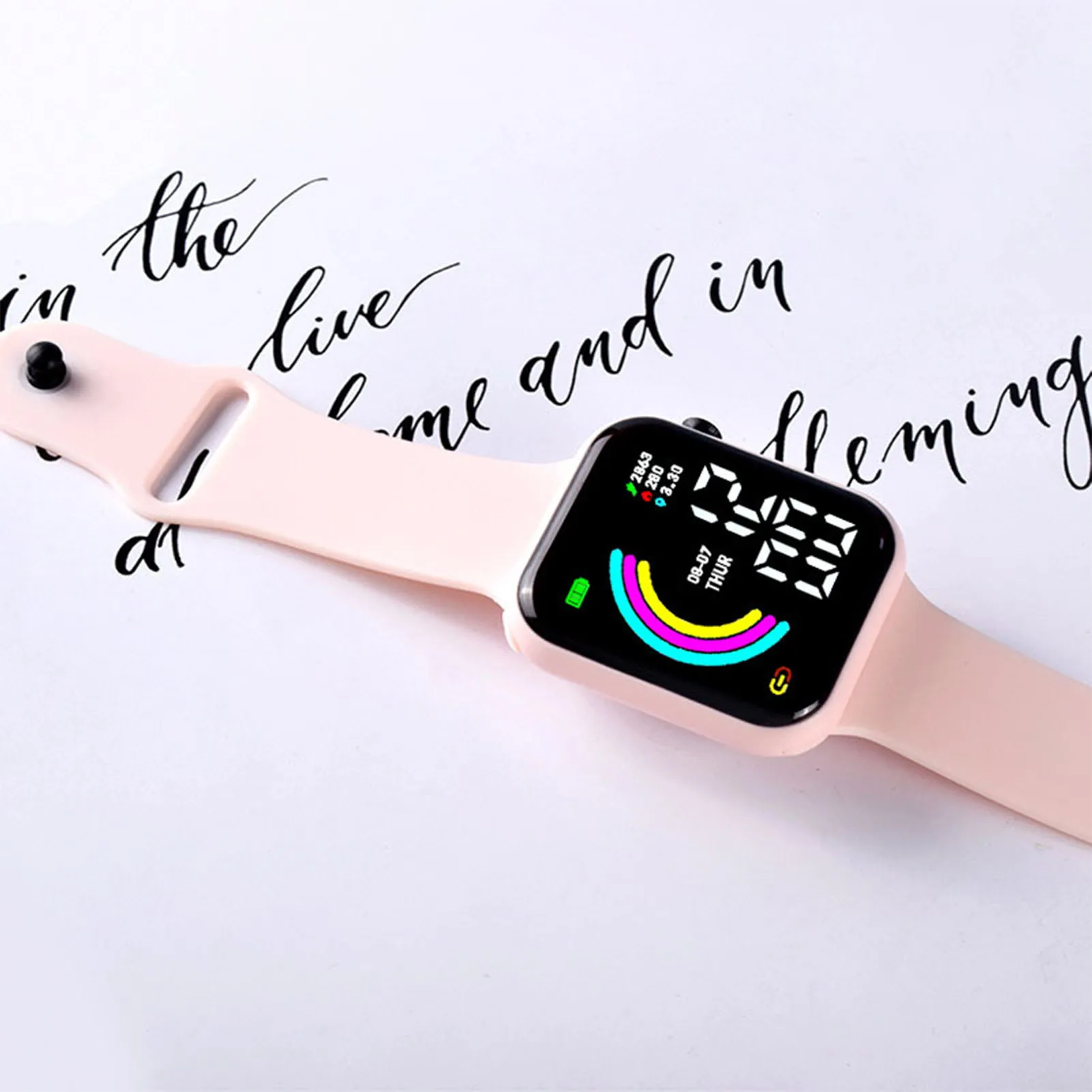 Simple Square Cute Wrist Watch Waterproof Student Electronic Watch for Boys Girls Birthday Gifts