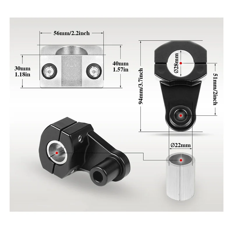 

Premium Motorcycle Universal Handlebar Risers Handlebar Heightening Code