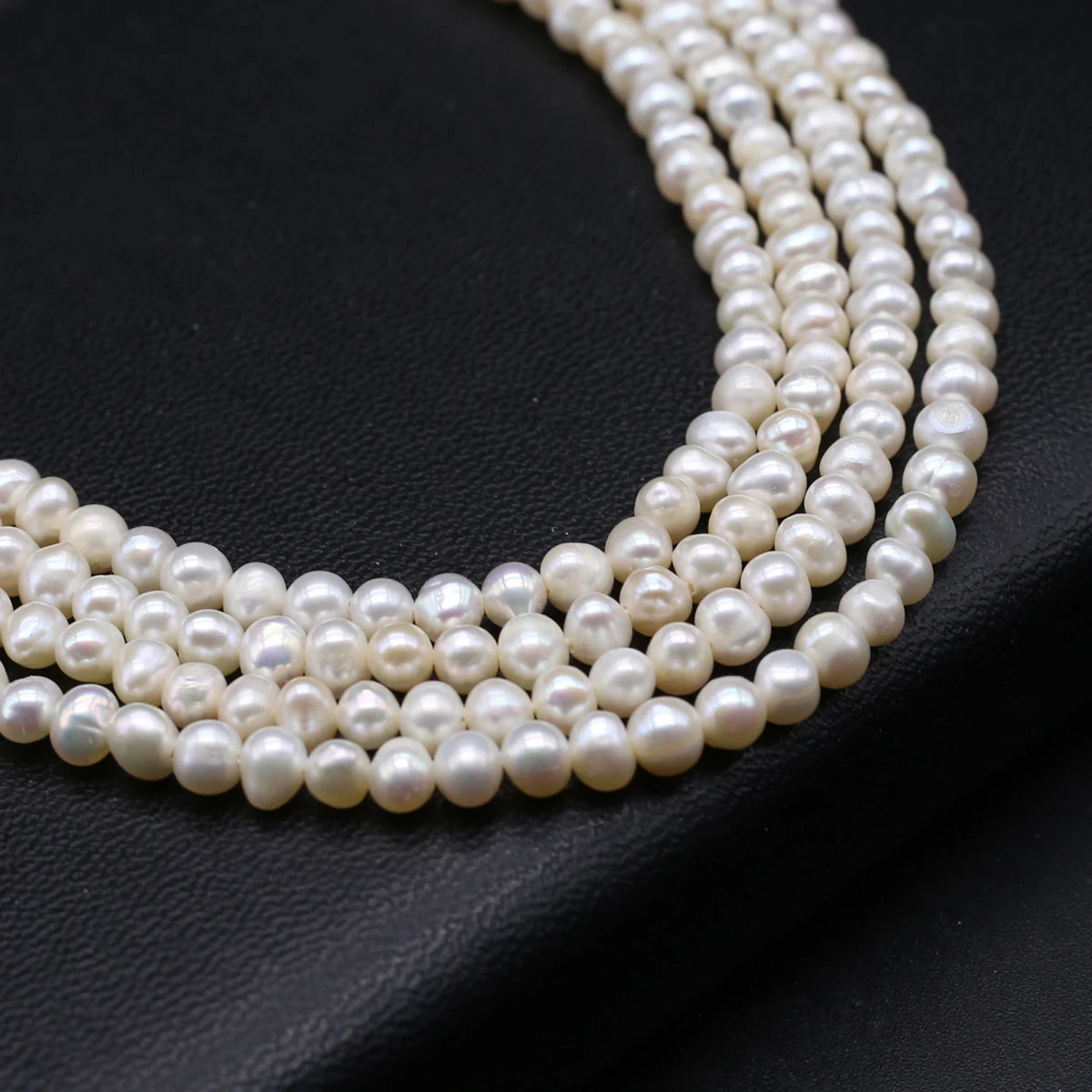 Fine Natural Zhuji Freshwater Culture Pearl Beads Small Loose Oval Pearl Bead for Jewelry Making Diy Necklace Bracelets