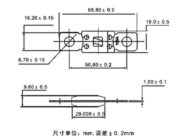 10PCS LITTEL FUSE ANL Car MEGA Bolt-On Fuse Blow A Fuse Blade  40A 50A 60A 80A 100A 125A 175A 150A 200A 250A 300A 400A