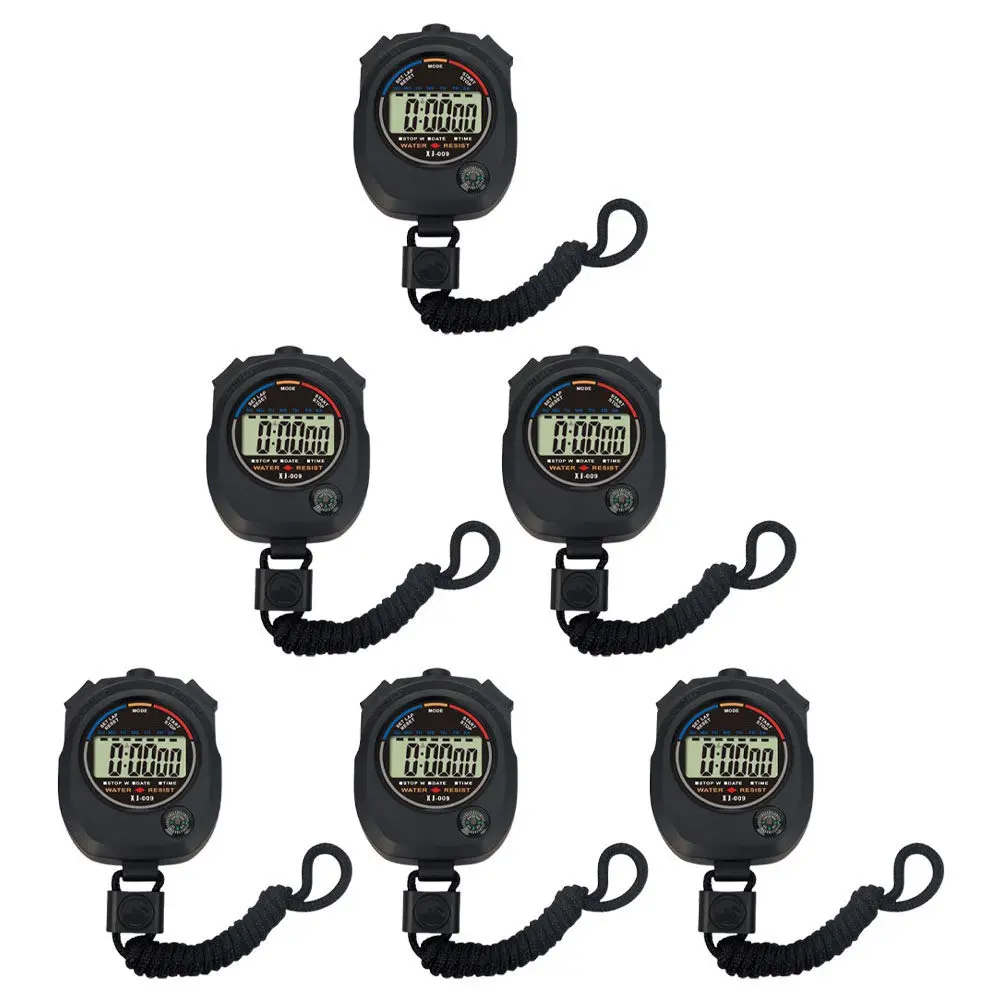 6Pcs Stopwatches for Match Electronic Timer for Sports Game Training Stopwatch Lightweight Portable Professional Referee Sports
