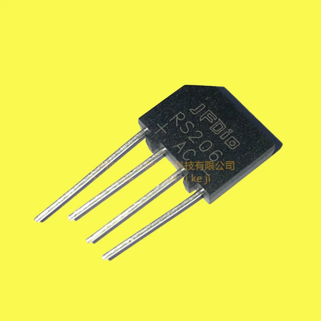 5PCS/New RS206 Flat Bridge 2A 600V Bridge Stack ZIP-4 Bridge Rectifier