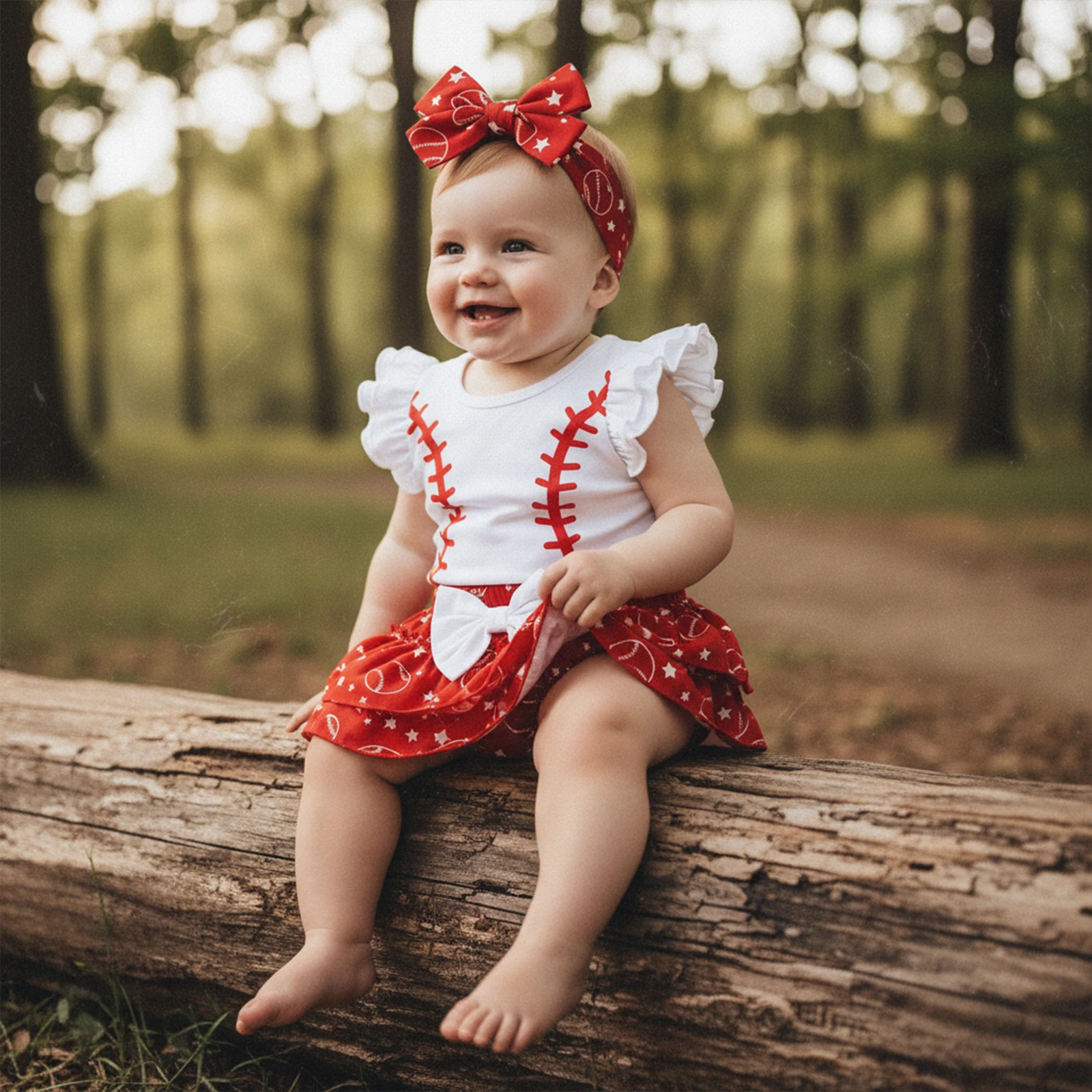 

SUNSIOM/летняя одежда для маленьких девочек, бейсбольный комбинезон без рукавов с рюшами и принтом + юбка, шорты + комплект с повязкой на голову, одежда для новорожденных