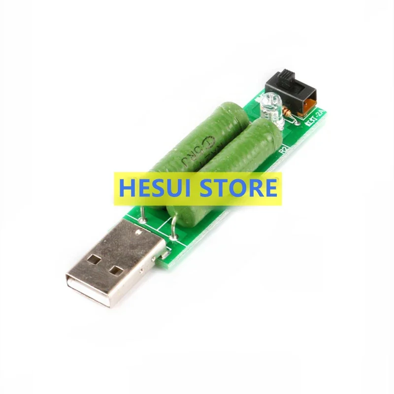 USB charging current detection load test instrument with toggle switch available 2A/1A discharge aging resistors