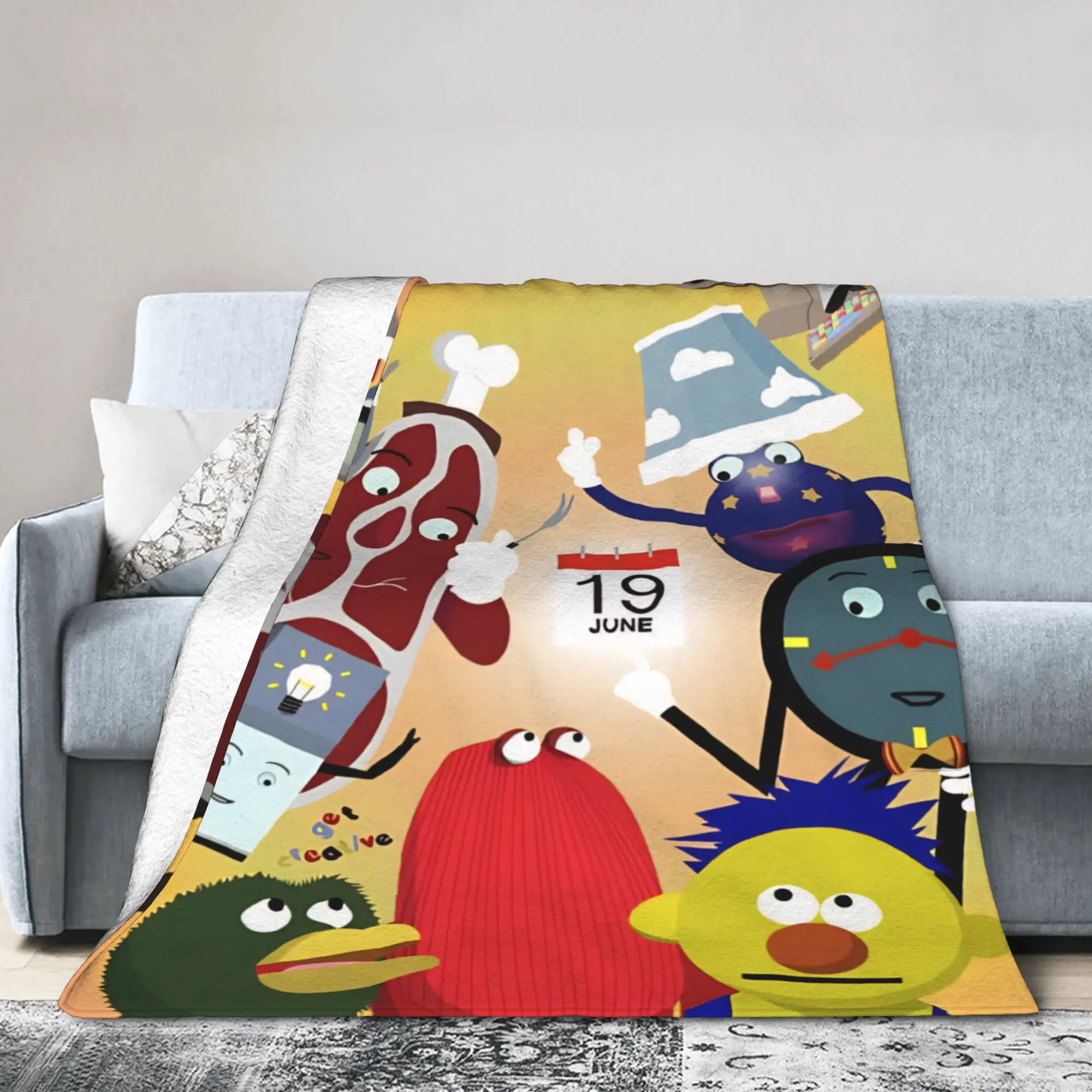 Don't Hug Me I'm Scared Blankets Flannel  Comfortable Super Soft Throw Blanket for Sofa Bedspread