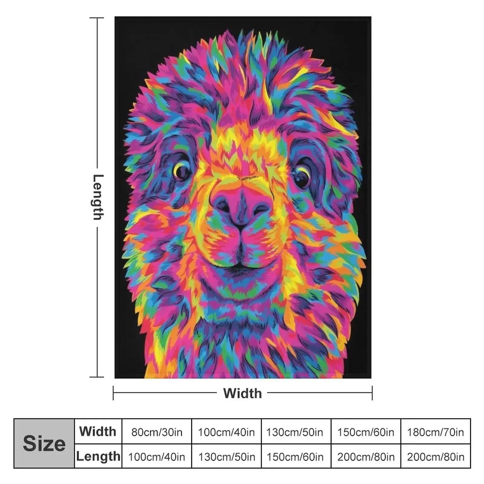 Silly Rainbow Alpaca Throw Blanket Soft Heavy Multi-Purpose funny gift valentine gift ideas Bed covers Blankets