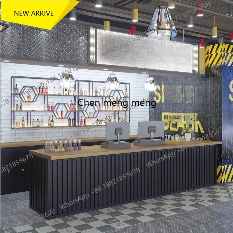 

G153 Coffee Shop Reception Desks Customer Center Storage Modern Reception Desks Vevor Artificial Board Furniture