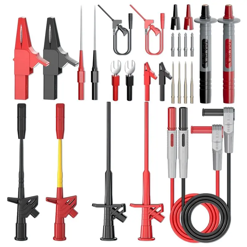 WCS-Universal Multimeter Test Lead Kit-Replaceable Tips Pro Digital Multimeter Probe Set For Electrical Testing