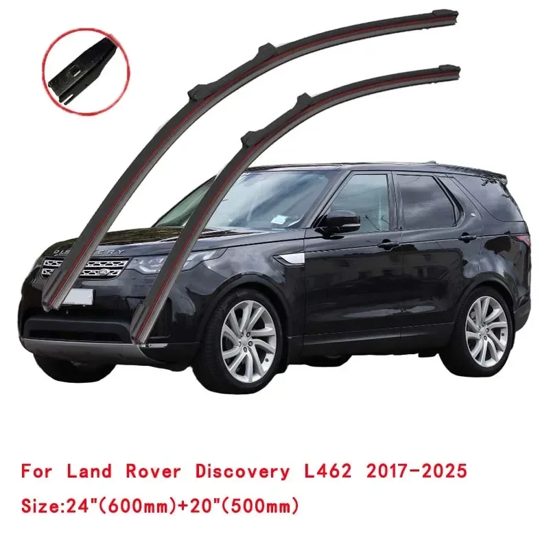 For Land Rover Discovery MKV L462 SUV 2016 2017 2018 2019 2020 2021 2022 2023 Red Brushes Double Rubber Winshield Wiper Blades
