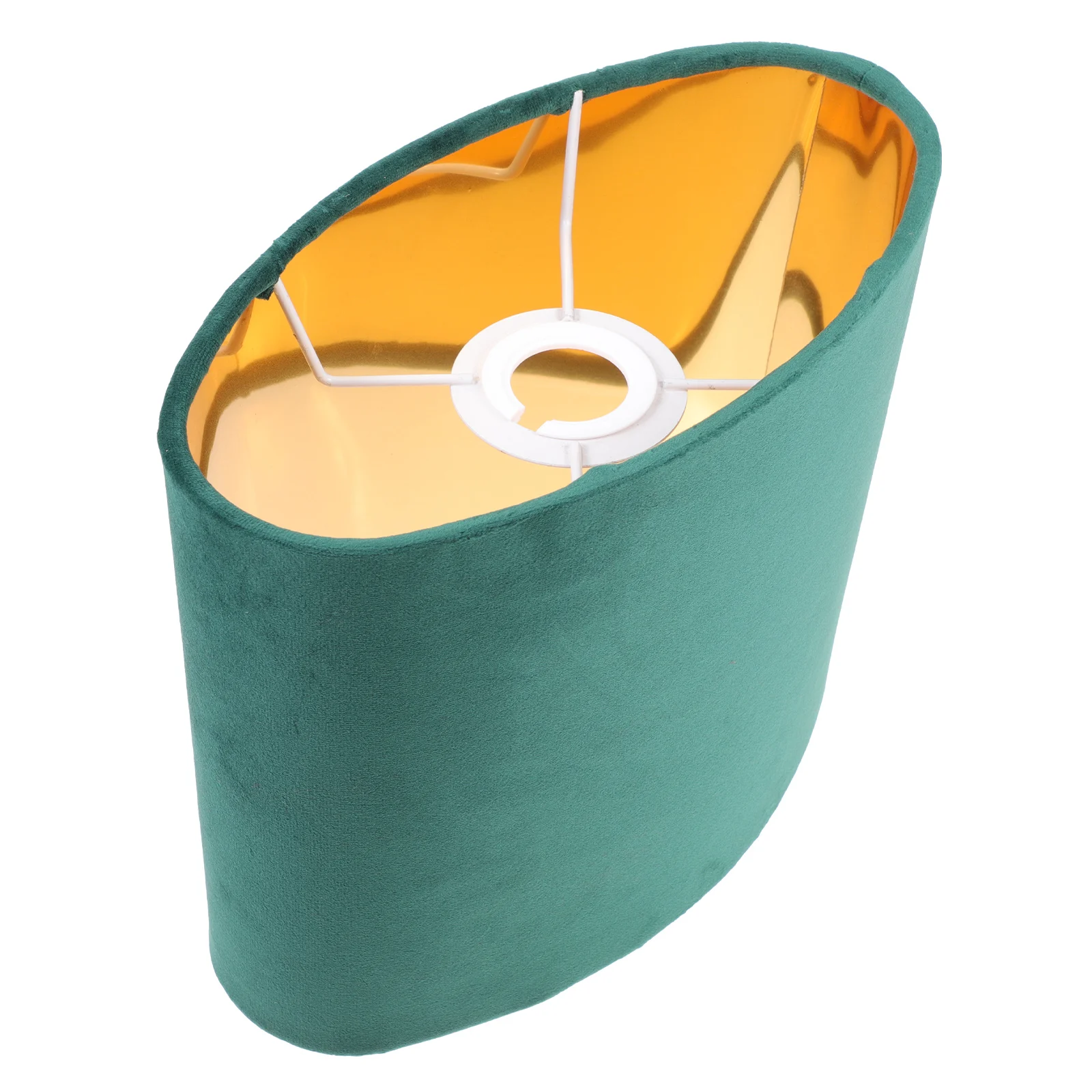 

Velvet Golden Lined Oval Lampshade E27 Blue Fabric Cover Practical Durable Lighting Accessories Simple Cloth Shade