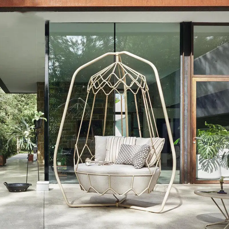 Outdoor Creative Hanging Chair Garden Hanging Basket Balcony Waterproof Sunscreen Hammock Outdoor Cradle Chair Designer Swing