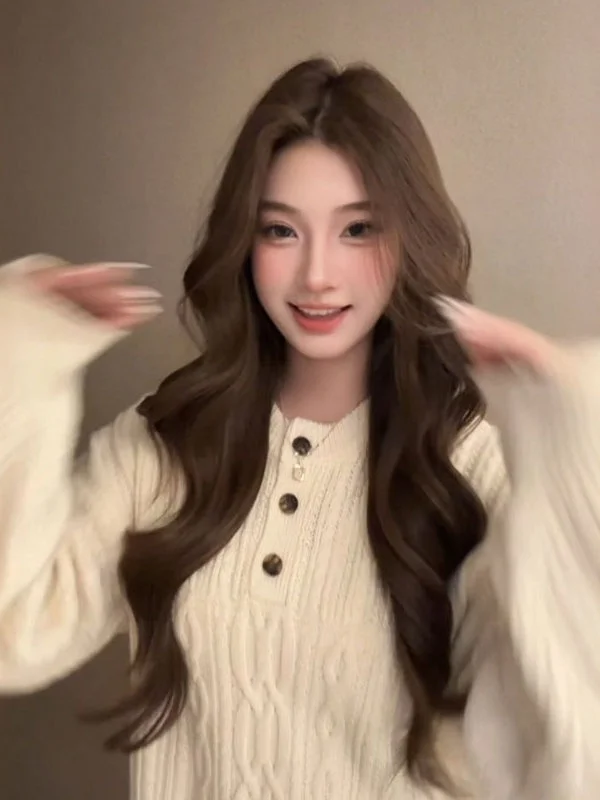 

Ladies Knitted Loose Long Sve Twist Sweater Comfortable Sle Faionable Winter Top Soft Medium Thin round Ne Pure...