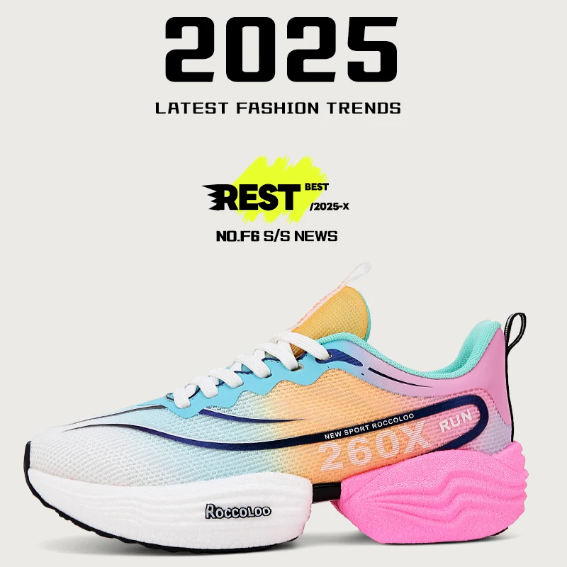 Running Shoes Carbon Board Speciality Marathon Men Sports Breathable Lightweight Women\'s Comfortable Athletic Nonskid Sneakers