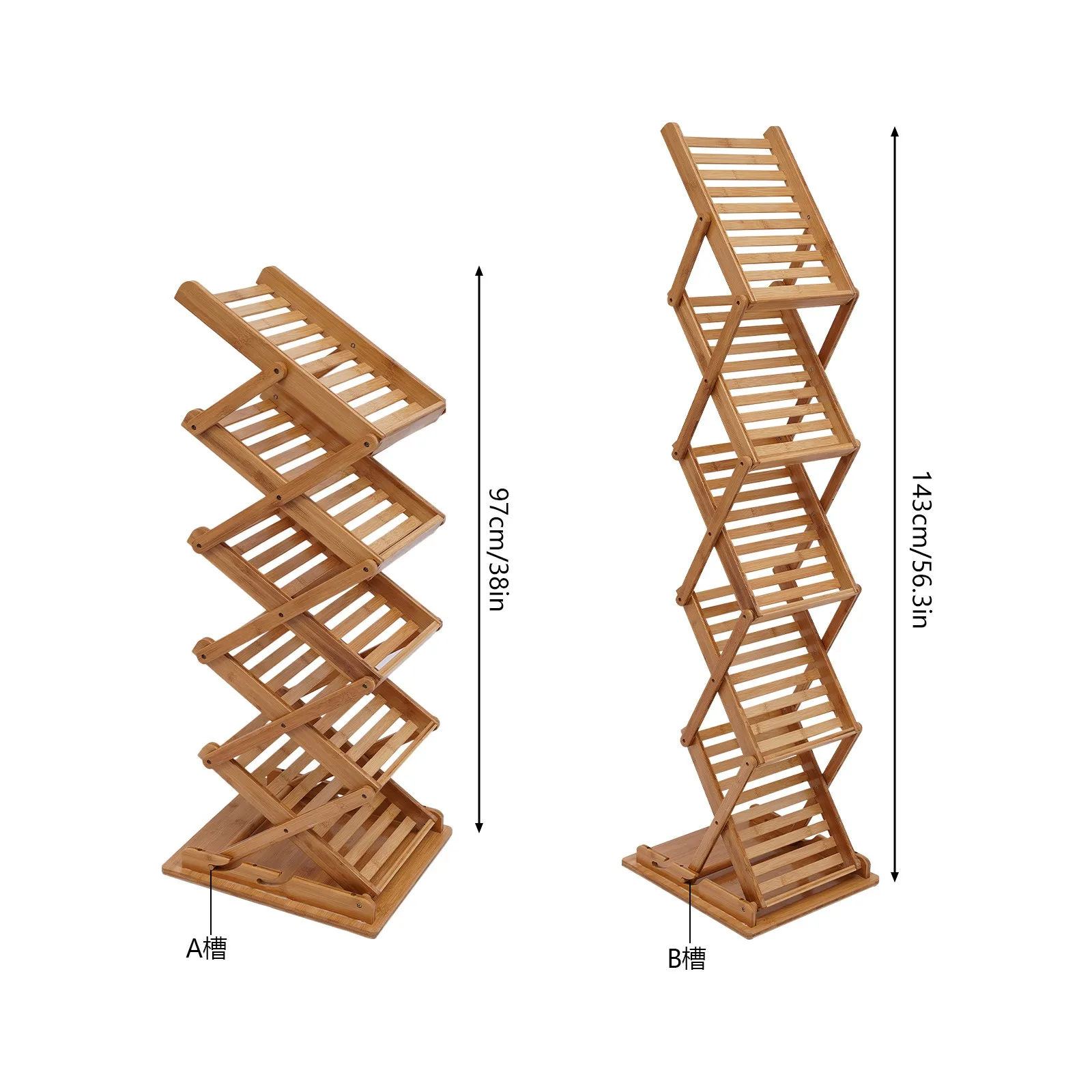 Espositore portariviste per letteratura pop-up in bambù