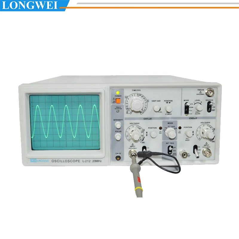 Low Price LONGWEI 100Mhz Large Screen Analog Oscilloscope L-50100 Dual Channel For Student School Teach