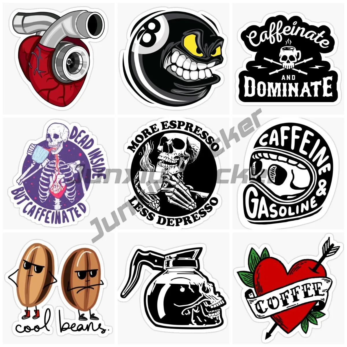 

MORE ESPRESSO DOMINATE COFFEE CAFFEINE Car Sticker Vinyl Waterproof Material Cars Laptop Boat for Wall Door Window Helmet Decal