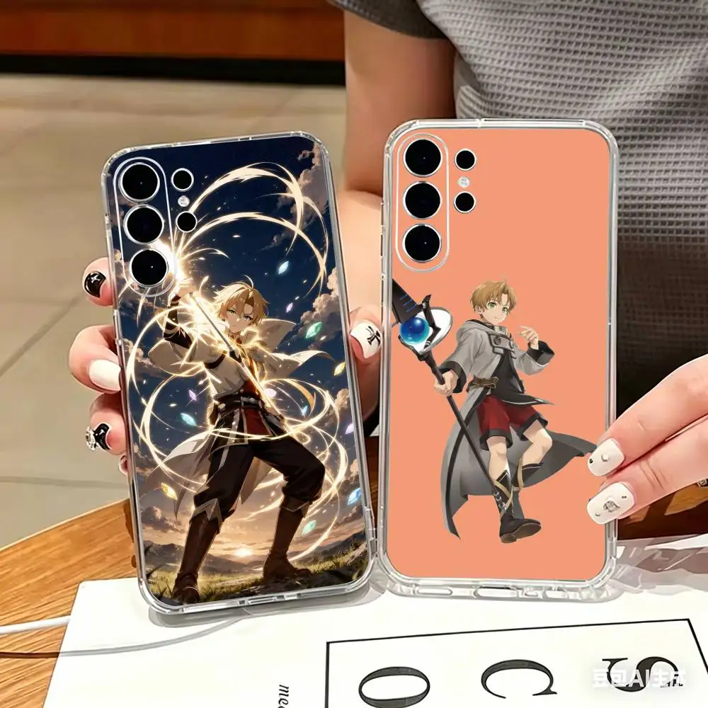 Hot anime Comic Mushoku Tensei Transparent phone Case For Samsung S25,24,21,22,21,20,10,S9Ultra,Plus,Fe,Lite