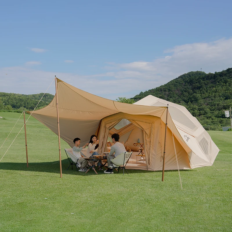 Bestona Air Tent-Beige Party Durable Family Travel Luxury Four Season Unique 3-8 Person Outdoor Camping Inflatable Tent