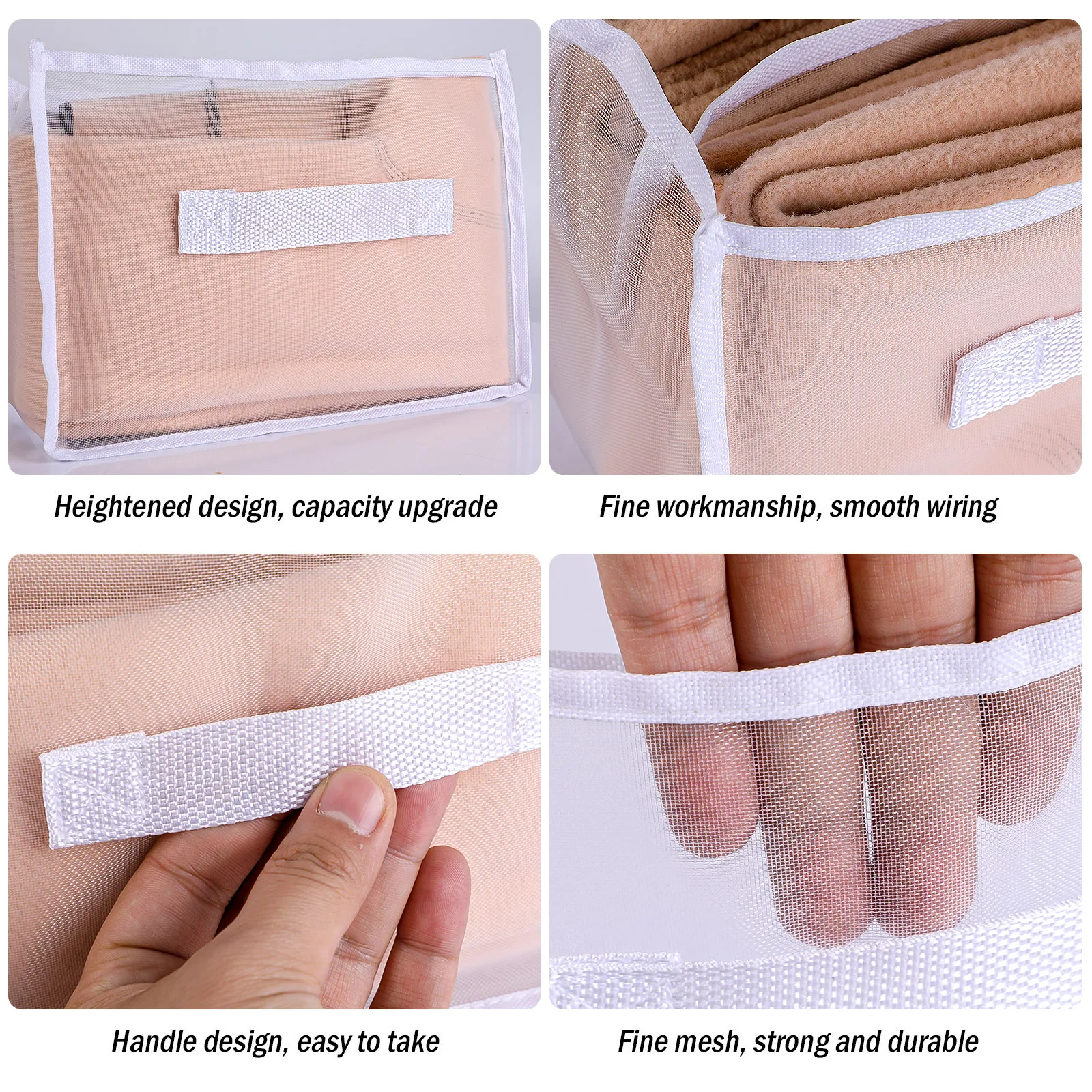 Pullover Kleidung Lagerung Boxen Student Schlafsaal Kleiderschrank Schublade Organizer T-shirt Hosen Kleidung Trennung Box 9 Grid – Detail 6