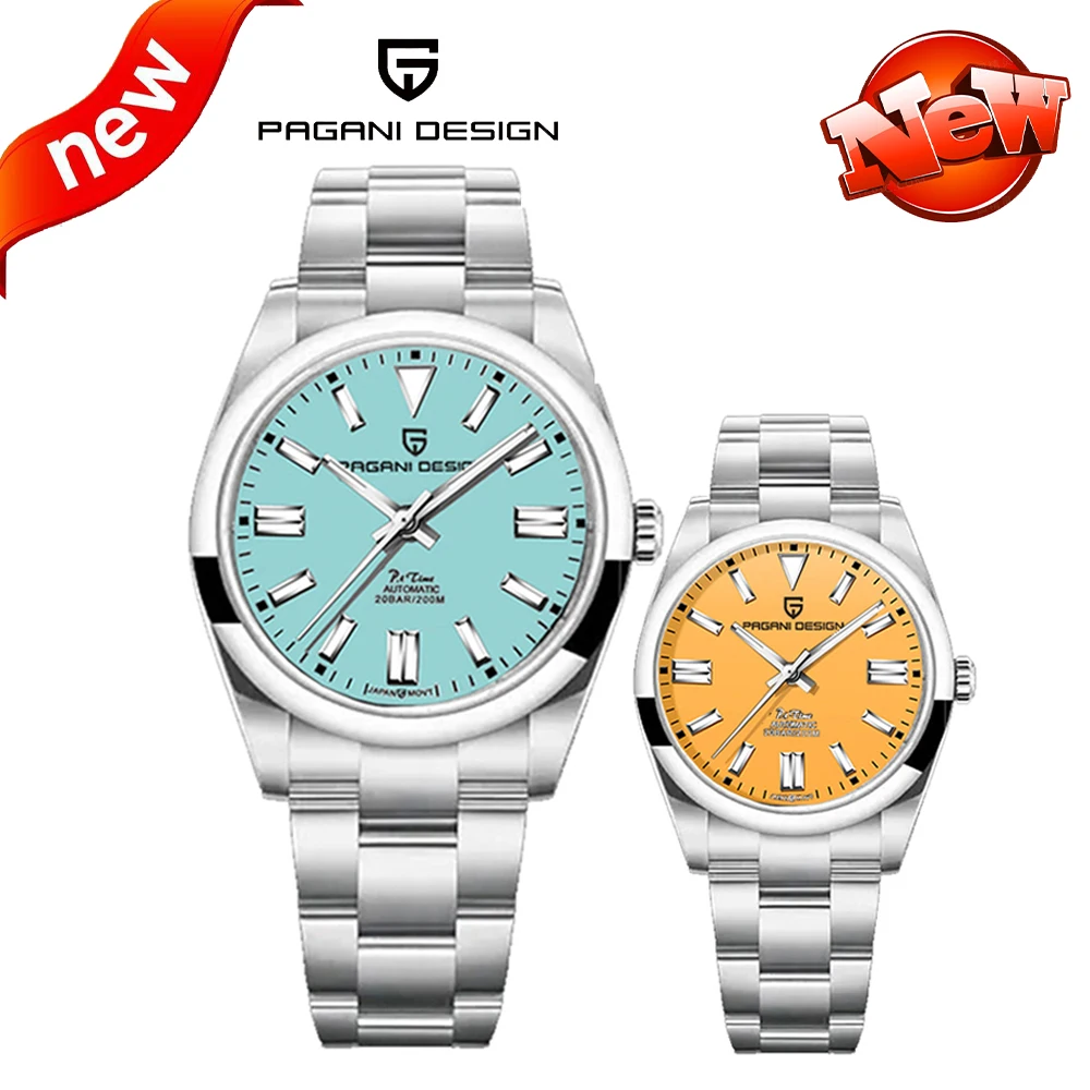 

PAGANI DESIGN New Luxury Simple Fashion Sports Men Automatic Mechanical Wristwatch Stainless Steel Sapphire Glass Reloj Hombre