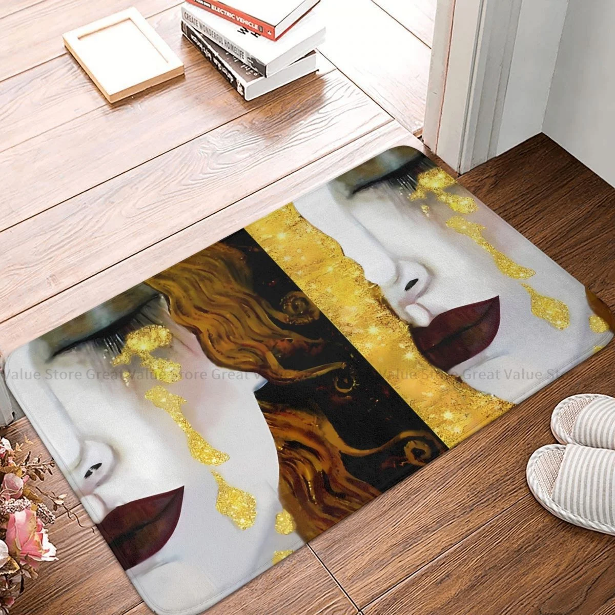 Gustav Klimt Patting Art Bath Mat Golden Tears Doormat Kitchen Carpet Outdoor Rug Home Decor