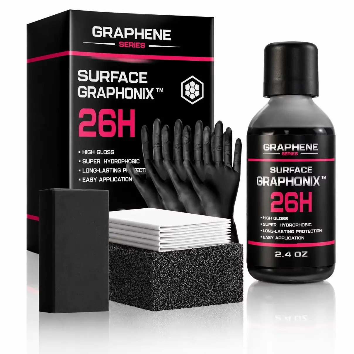 

Graphene ceramic coating 26H Hydrophobic Car Paint Protection coating Scratch Repair High Gloss Durable