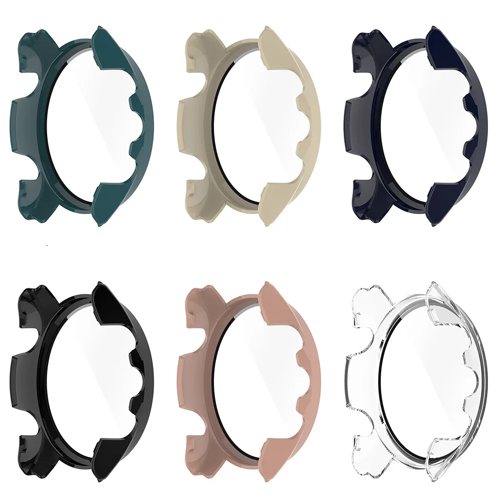 PC+Tempered Glass Protective Case For Garmin Forerunner 255 255S Full Screen Protector Shell