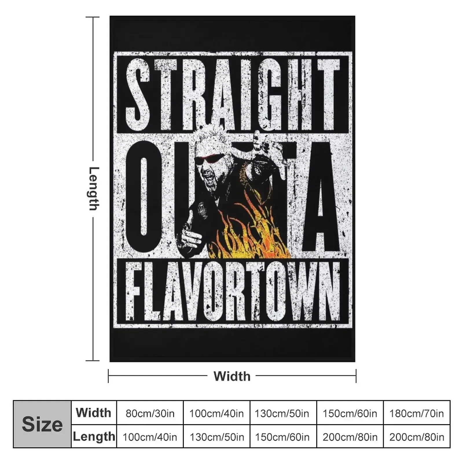 Straight Outta Flavortown Throw Blanket Loose cosplay anime for sofa Moving Blankets