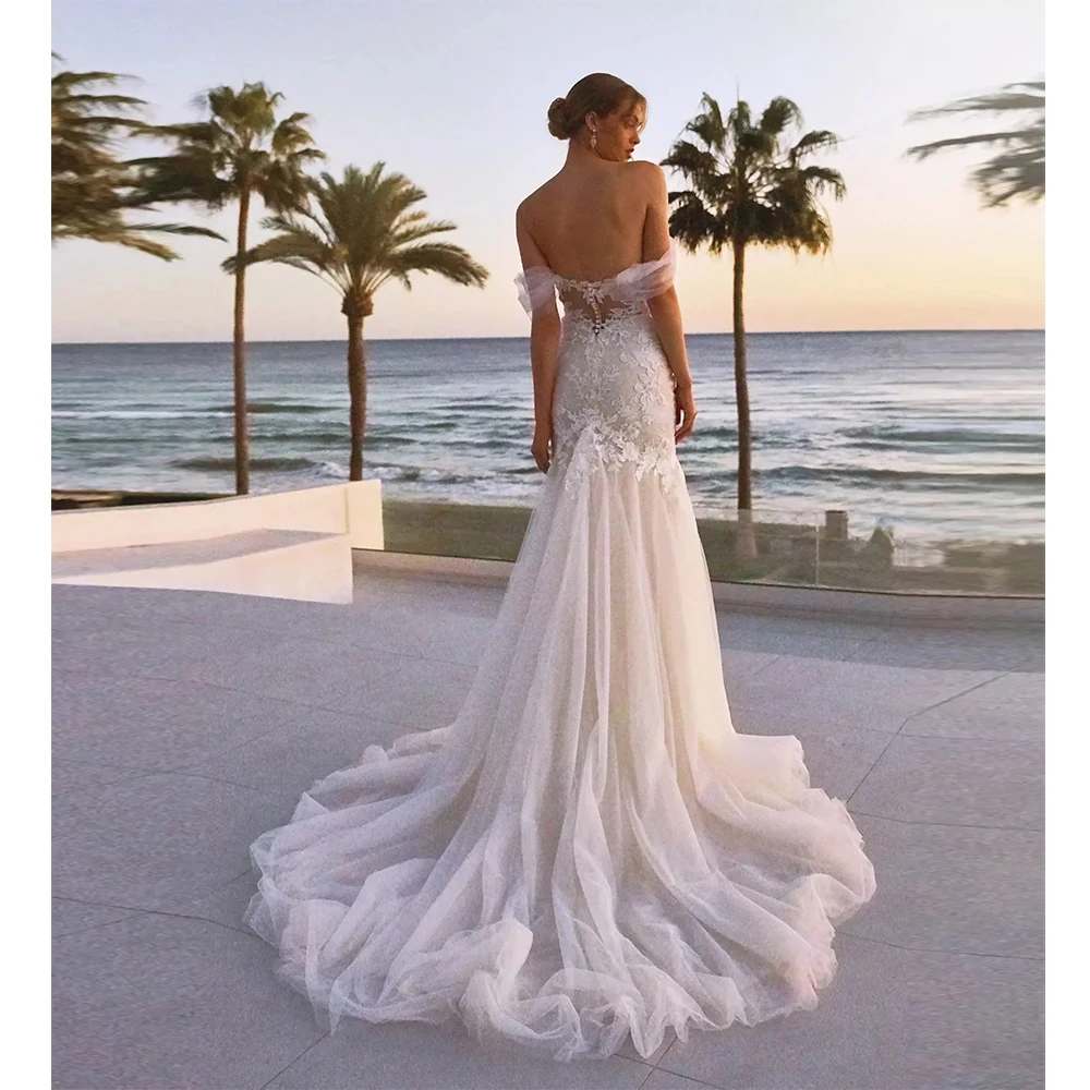 Maßgeschneiderte Boho-Spitze, elegante Brautkleider mit V-Ausschnitt, atemberaubende ärmellose Brautkleider, Prinzessin-Brautkleid mit Spaghettiträgern