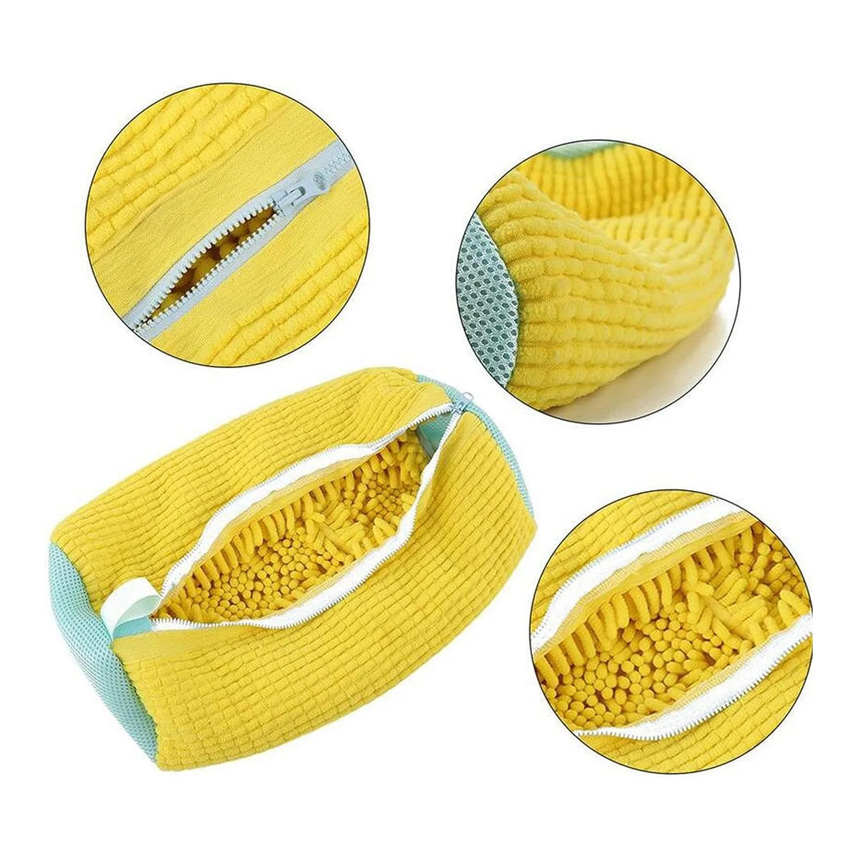 Hochwertiger Mesh-Schuhe-Waschbeutel mit Reißverschluss, weiche Innenausstattung schützt Sneakers und Freizeitschuhe in Waschmaschine und Trockner, perfekt für Reisen und Aufbewahrung, praktisch für den täglichen Gebra – Detail 31