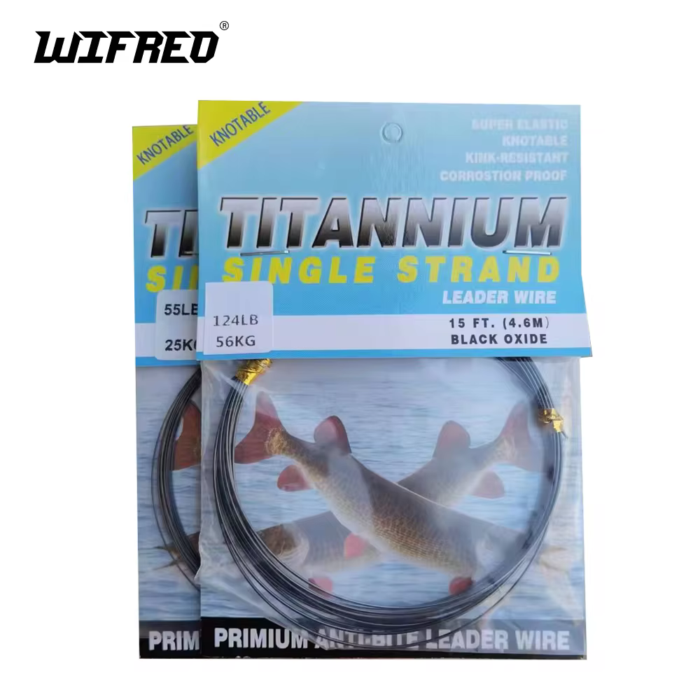 Wifreo 15ft/4.6m Kink-Resistant Titanium Fishing Leader Wire Fishing Line Saltwater Pike Big Game Trace Wire Fishing Accessories