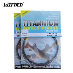 Wifreo 15ft/4.6m Kink-Resistant Titanium Fishing Leader Wire Fishing Line Saltwater Pike Big Game Trace Wire Fishing Accessories
