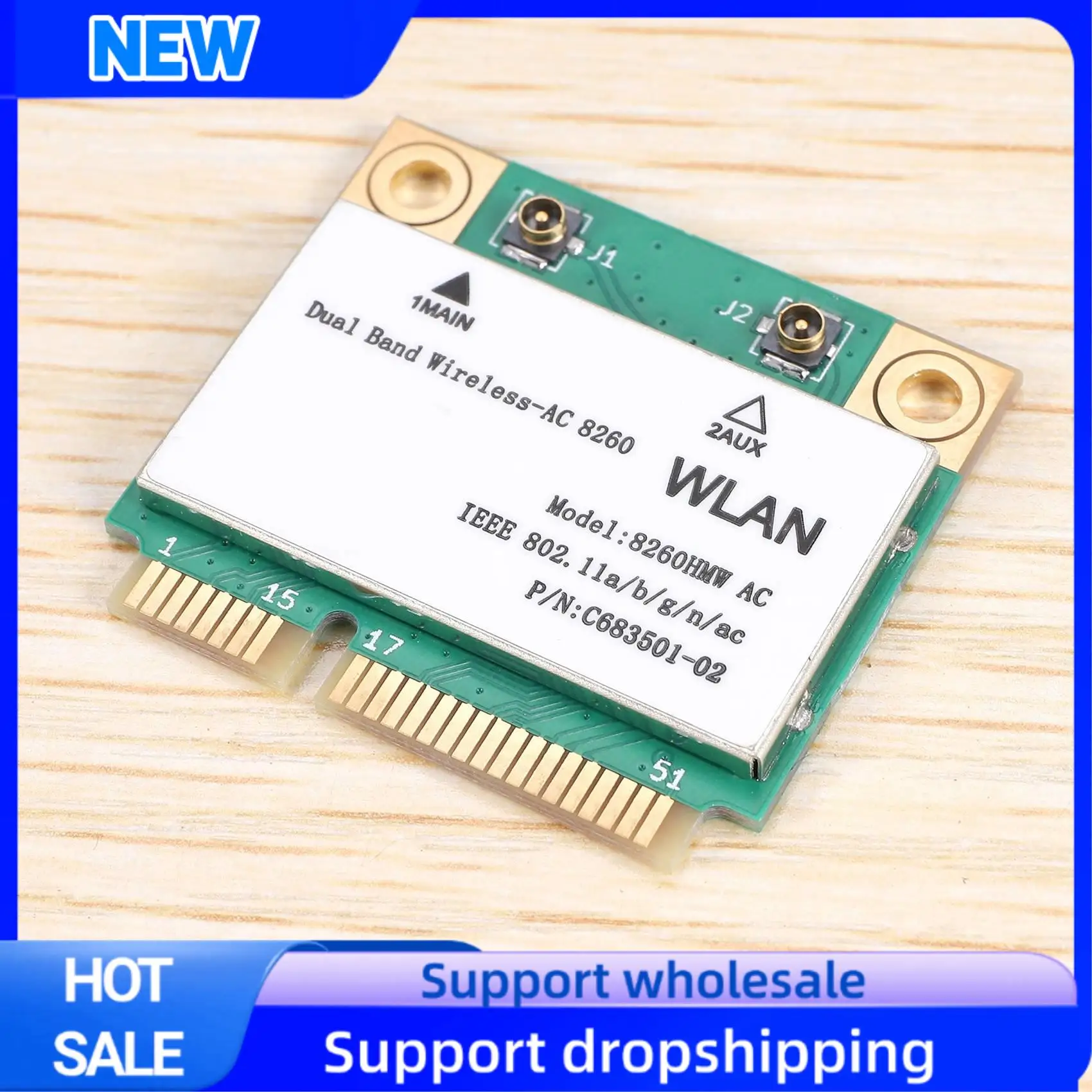 

Оптимальная сетевая карта 1200 Мбит/с 8260Hmw Ac 2,4G + 5G Mini Pci-E Card 4.2 Bluetooth Wi-Fi Card 802.11Ac 867 Мбит/с для ноутбуков/компьютеров