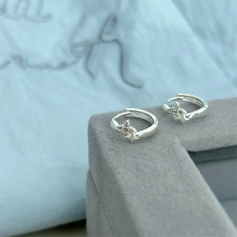 

Женские серьги в форме звезды из стерлингового серебра 925 пробы, новый стиль, модные уникальные маленькие весы, роскошные украшения для ушей