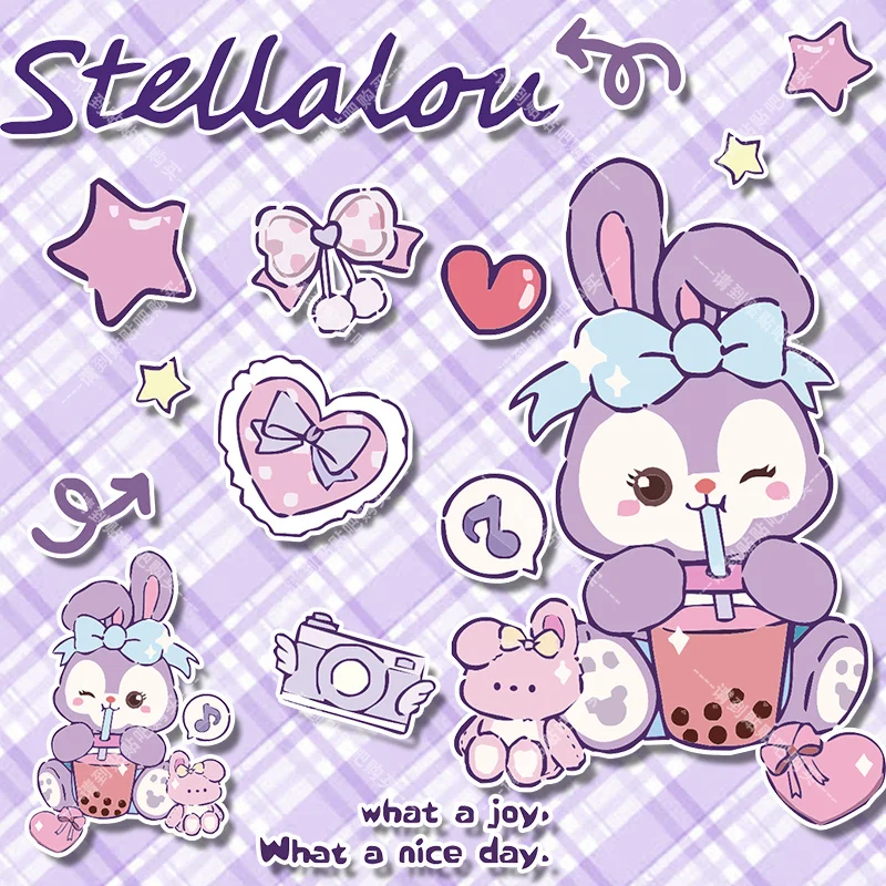 ディズニー漫画ダッフィーかわいいステラルー誕生日プレゼント、車のスクラッチマスク装飾、冷蔵庫、トイレ装飾ステッカー