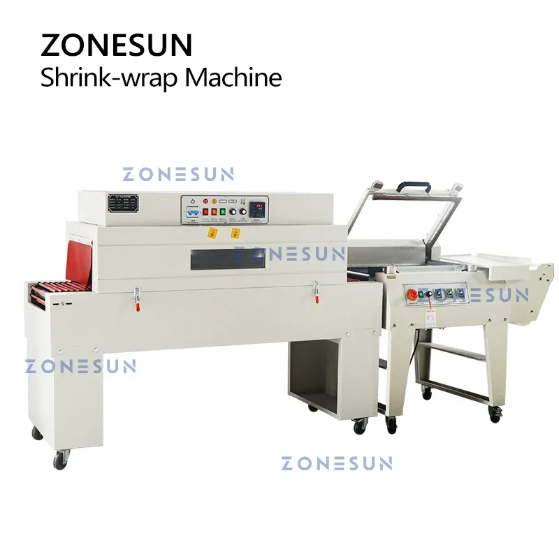 ZONESUN ZS-SPL3 L-bar Sealer Shrink Wrap Machine with Stretch Film Cutting Feature for Carton Case Product Packaging