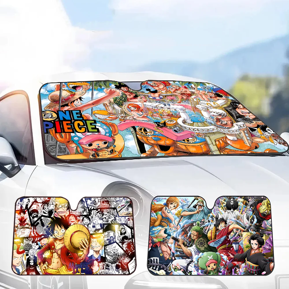 Anime O-One Pieces Windshield Sun Shade For Car SUV Truck Front Window Sun Shade Accessory Visor Protector Shield Cover