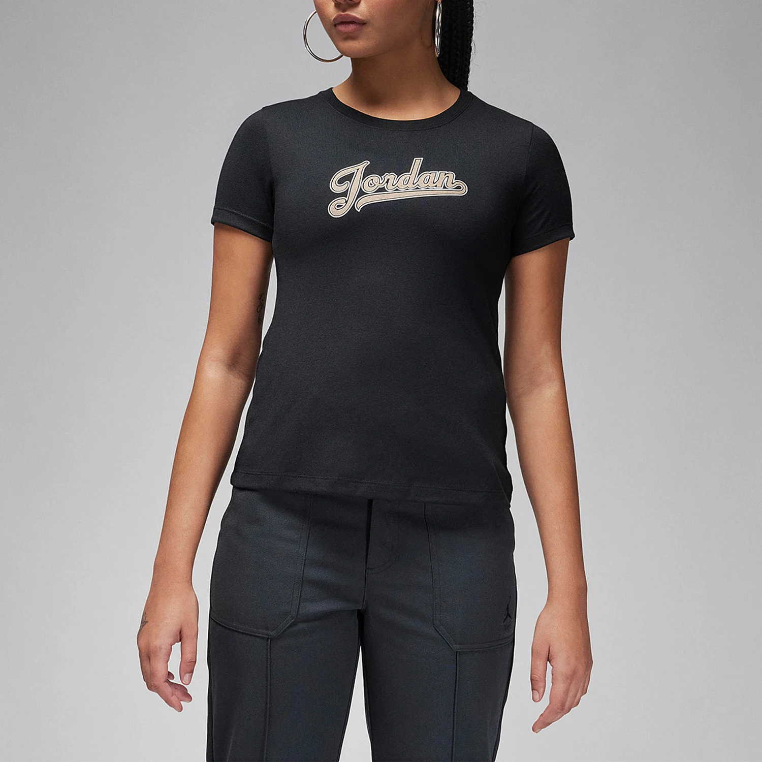 

Оригинальная женская дышащая спортивная футболка Nike JORDAN с круглым вырезом FN5390-010